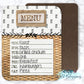 Boho Black And Wooden Menu Dry Erase Board