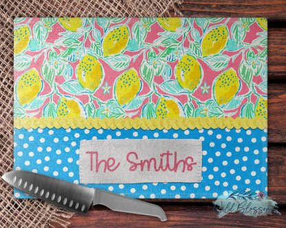Bright Lemon Polka Dot Menu Dry Erase Board
