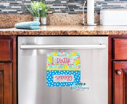 Bright Lemon Polka Dot Personalized Kitchen Towel