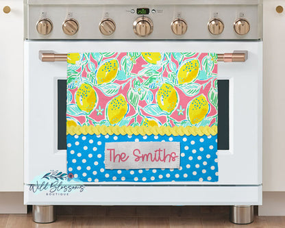 Bright Lemon Polka Dot Menu Dry Erase Board