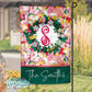 Bright Spring Floral Personalized Garden Flag