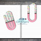 Bright Floral Hot Pink Sketch Paper Clip Bookmark