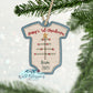 Baby's First Christmas Baby Body Suit Shaped Personalized Ornament