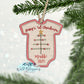 Baby's First Christmas Baby Body Suit Shaped Personalized Ornament