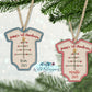 Baby's First Christmas Baby Body Suit Shaped Personalized Ornament