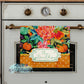 Bright Floral Pumpkin Fall Personalized Kitchen Towel