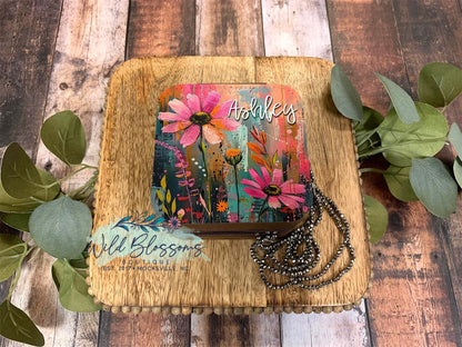 Personalized Bright Floral Painted Jewelry Boxes - 11 Designs To Choose From