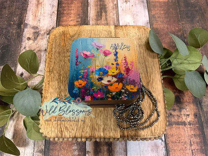 Personalized Bright Floral Painted Jewelry Boxes - 11 Designs To Choose From