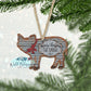 Rustic Metal Farmhouse Pig Ornament