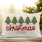 Christmas Tree Merry Christmas Stitched Personalized Lumbar Pillow