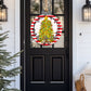 Colorful Striped Christmas Tree Personalized Ball Ornament Door Hanger