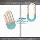 Colorful Aqua and Peach Polka Dot Paper Clip Bookmark