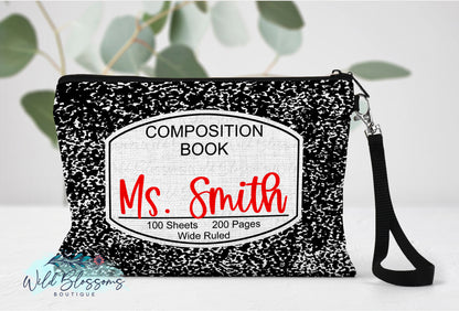 Composition Notebook Linen Bag