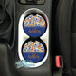Vintage Wildflower Personalized Car Coasters - 5 Designs To Choose From