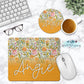 Colorful Wildflower Personalized Mouse Pad And Coaster Desk Set - 5 Designs To Choose From