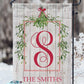 Christmas Mistletoe Frame Personalized Garden Flag