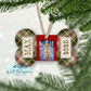 Christmas Plaid Dog Bone Personalized Photo Ornament