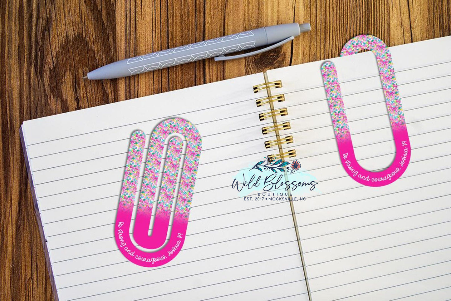 Colorful Floral Scripture Paper Clip Bookmarks - 20 Designs to Choose From