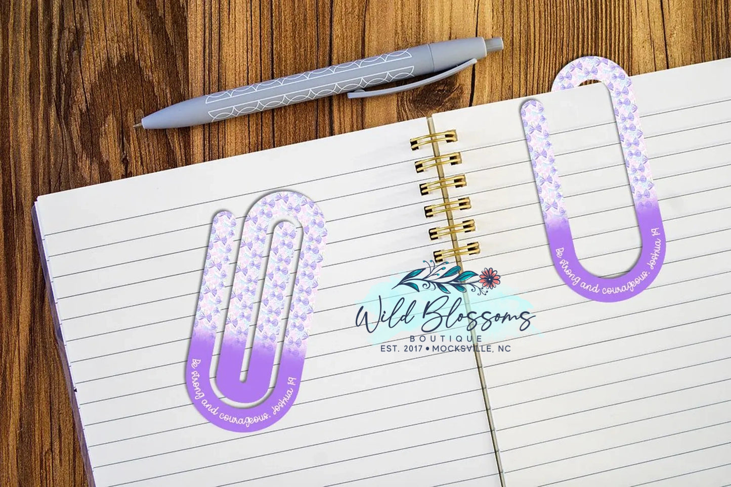 Colorful Floral Scripture Paper Clip Bookmarks - 20 Designs to Choose From