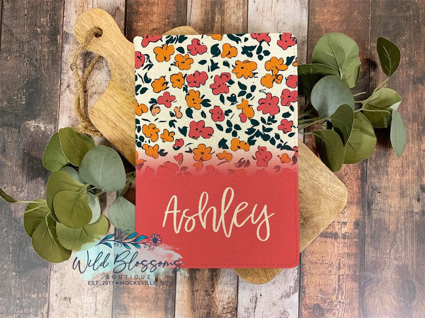 Personalized Vintage Wildflower Notebook Journals - 5 Designs To Choose From