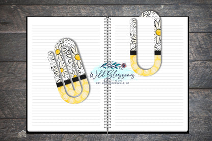 Daisy Polka Dot Paper Clip Bookmark