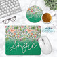 Colorful Wildflower Personalized Mouse Pad And Coaster Desk Set - 5 Designs To Choose From