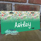 Colorful Wildflower Personalized License Plate - 5 Designs to Choose From