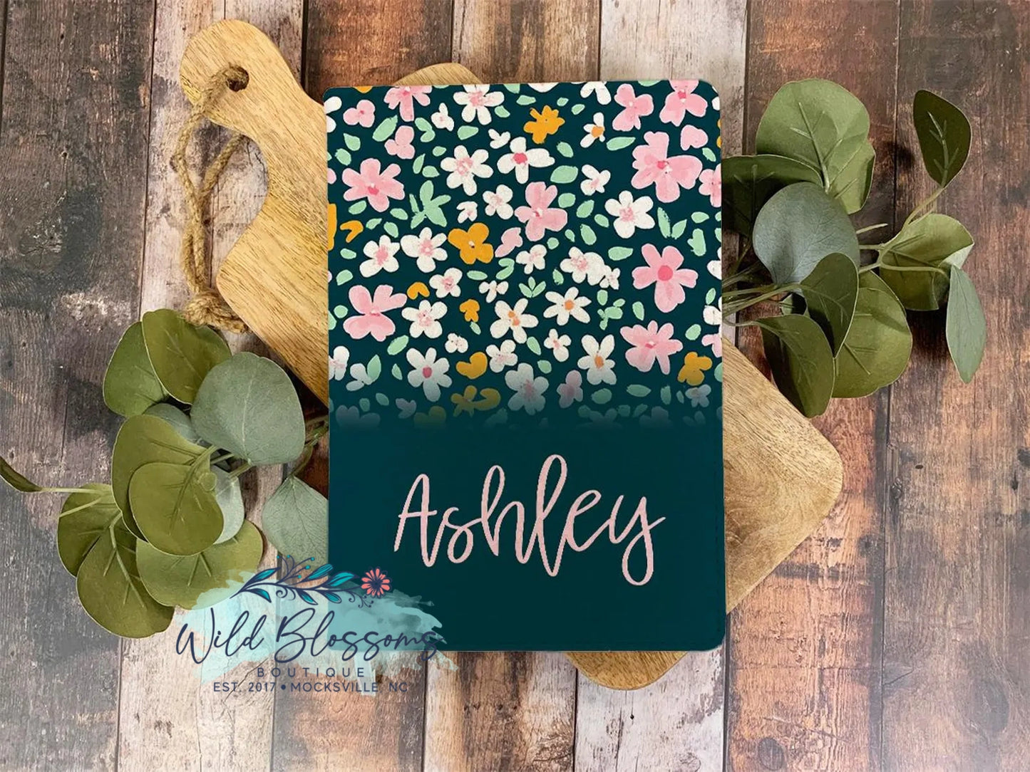 Personalized Vintage Wildflower Notebook Journals - 5 Designs To Choose From