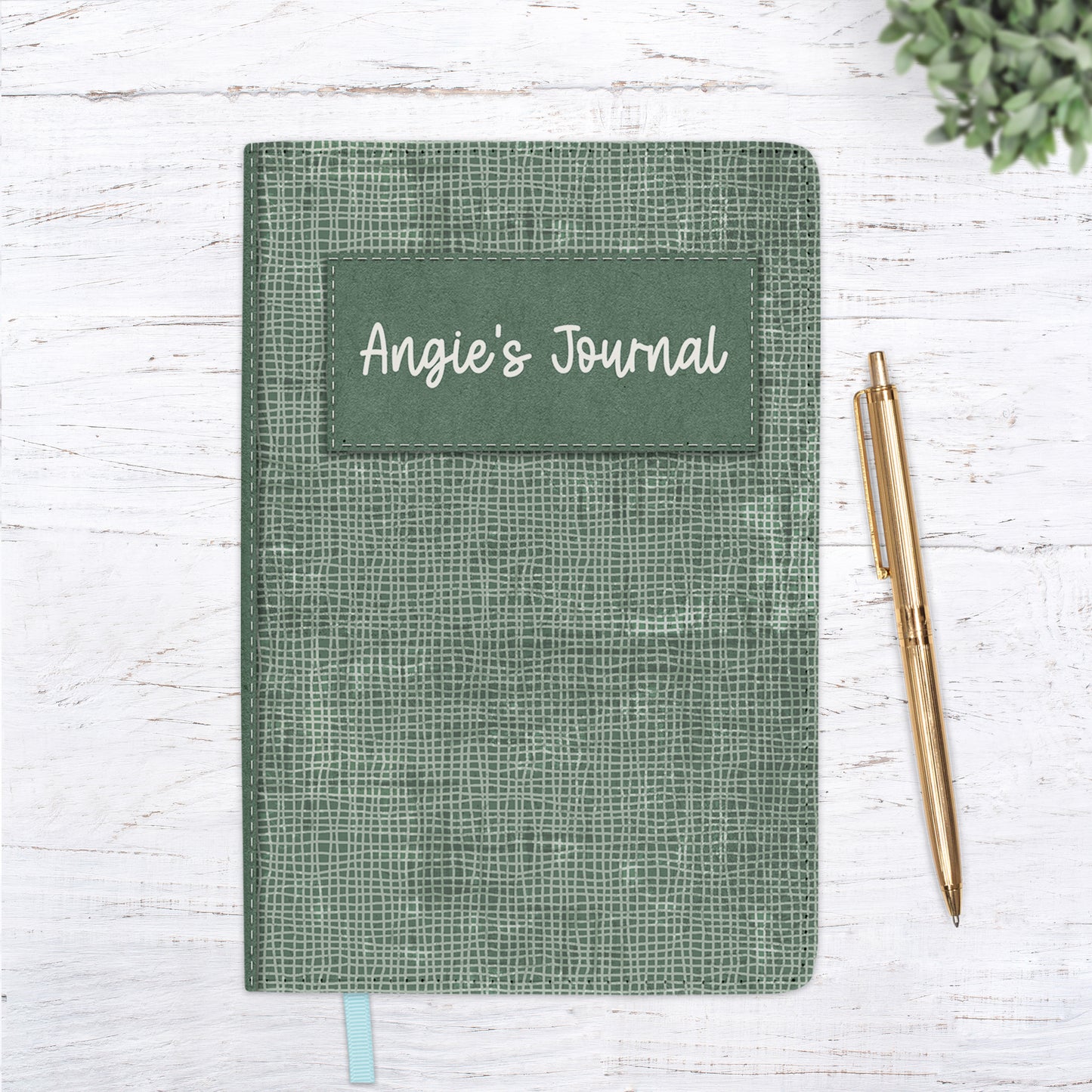 Sage Green Minimal Personalized Journal