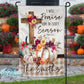 Fall Floral Pumpkin Wooden Cross Personalized Garden Flag