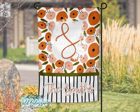 Folk Art Floral Garden Flag