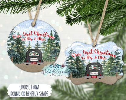 Our First Christmas as Mr. and Mrs. Ornament