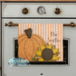 Faux Stitched Pumpkin and Sunflower Fall Personalized Kitchen Towel