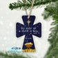 For Unto Us A Child Is Born Nativity Cross Personalized Ornament