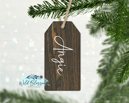 Wooden Gift Tag Personalized Ornaments