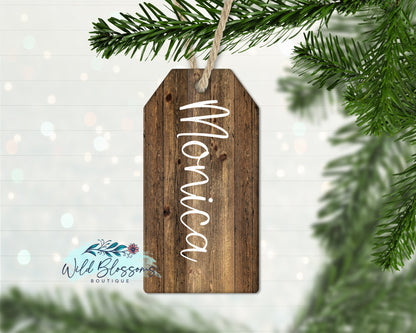 Wooden Gift Tag Personalized Ornaments