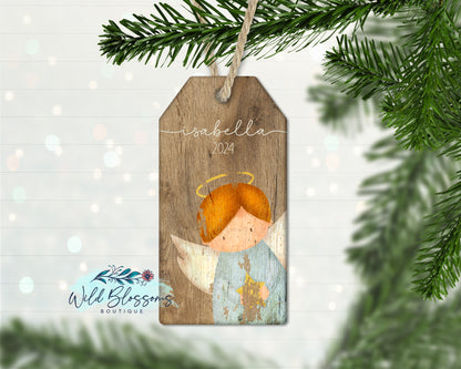 Wooden Christmas Characters Gift Tag Personalized Ornaments