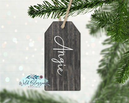 Wooden Gift Tag Personalized Ornaments