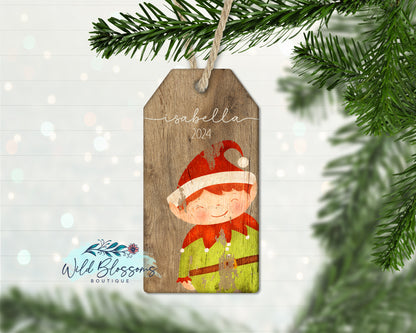 Wooden Christmas Characters Gift Tag Personalized Ornaments