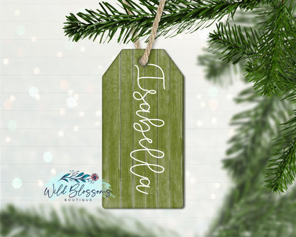 Wooden Gift Tag Personalized Ornaments