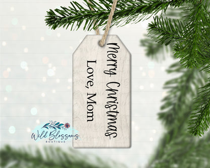 Wooden Gift Tag Personalized Ornaments