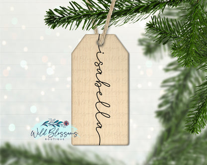 Wooden Gift Tag Personalized Ornaments