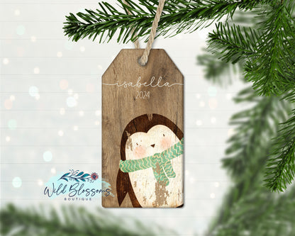 Wooden Christmas Characters Gift Tag Personalized Ornaments