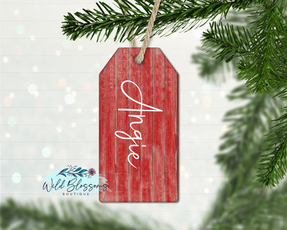 Wooden Gift Tag Personalized Ornaments