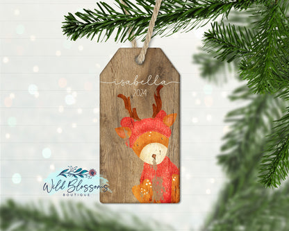 Wooden Christmas Characters Gift Tag Personalized Ornaments
