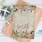 Grunge Boho Wildflower Personalized Kitchen Towel