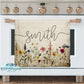 Grunge Boho Wildflower Personalized Kitchen Towel