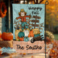 Happy Fall Scarecrow and Pumpkins Fall Personalized Garden Flag