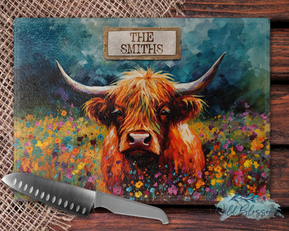 Highland Cow Menu Dry Erase Board