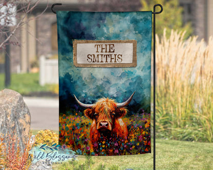 Highland Cow Personalized Kitchen Towel